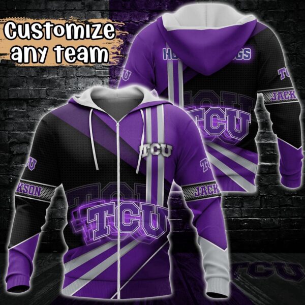 Customized NCAA TCU Horned Frogs Hoodie 3D Cozy Vibes For Fans