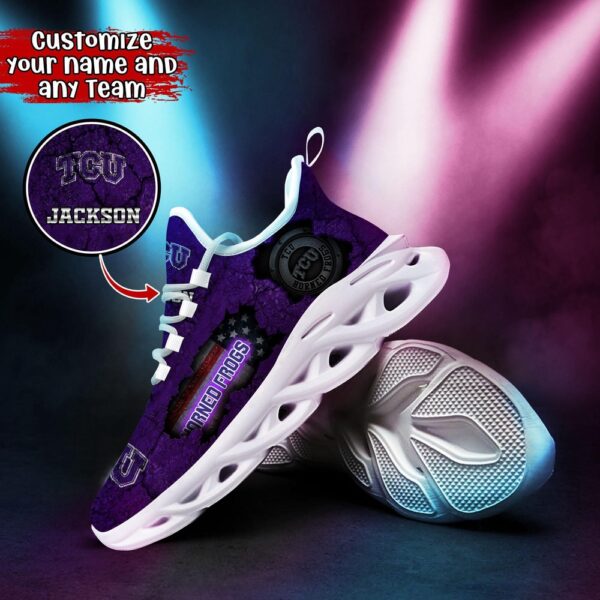 Customized NCAA TCU Horned Frogs Sneaker Max Soul Shoes Max Comfort