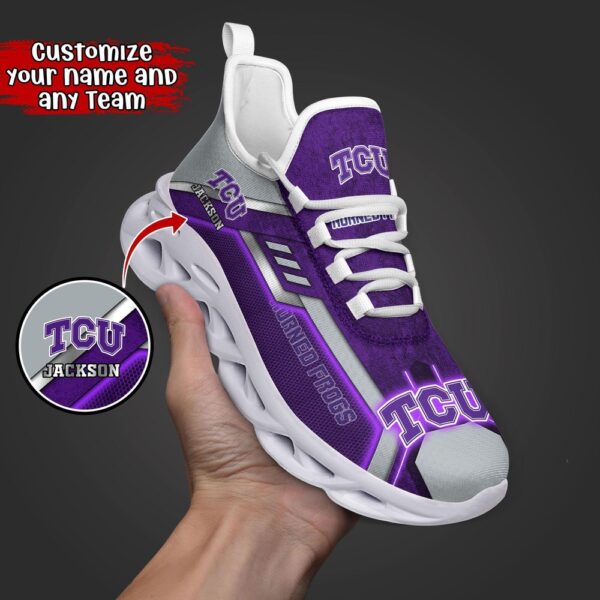 Customized NCAA TCU Horned Frogs Sneaker Max Soul Shoes Soulful Stride