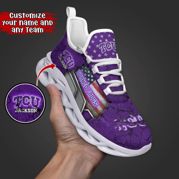 Customized NCAA TCU Horned Frogs Sneaker Max Soul Shoes Stride In Style