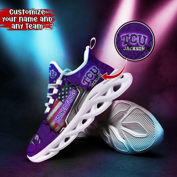 Customized NCAA TCU Horned Frogs Sneaker Max Soul Shoes Stride In Style