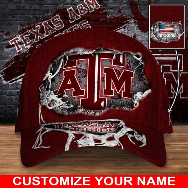 Customized NCAA Texas A&M Aggies Baseball Cap Trendsetting Threads Fashion