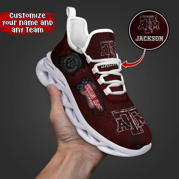 Customized NCAA Texas A&ampM Aggies Sneaker Max Soul Shoes Max Comfort Glide