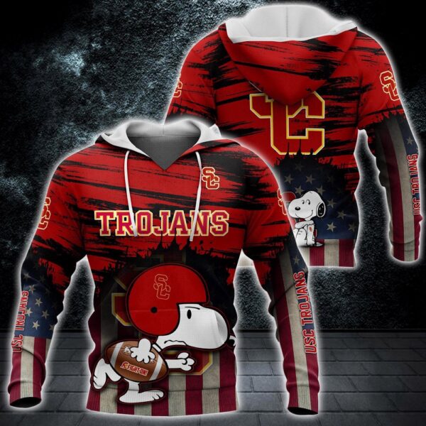 Customized NCAA USC Trojans Hoodie 3D Snoopy Pattern For Fans