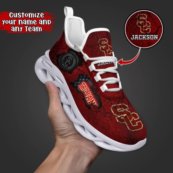 Customized NCAA USC Trojans Sneaker Max Soul Shoes Max Comfort