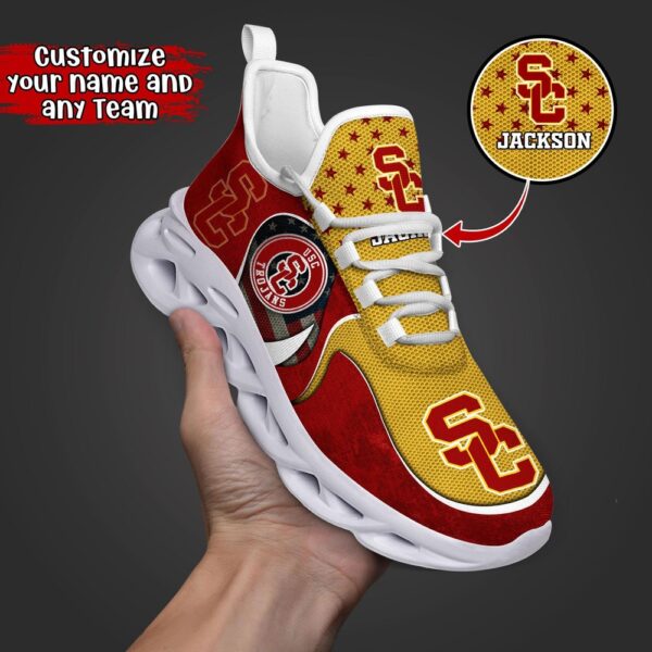 Customized NCAA USC Trojans Sneaker Max Soul Shoes Sole Bliss