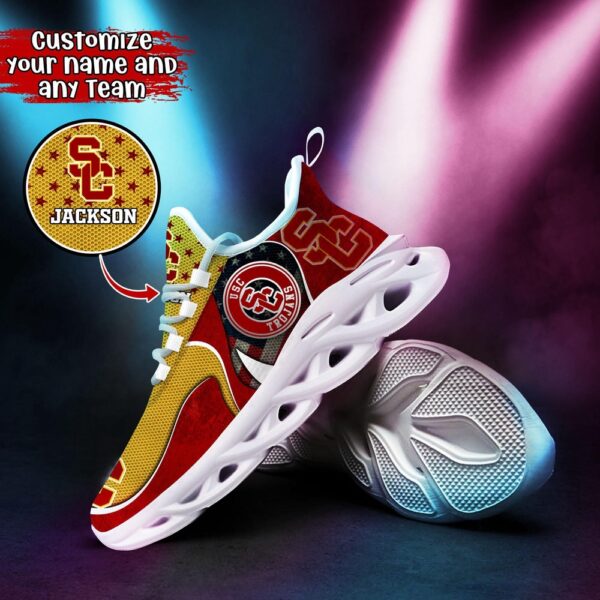 Customized NCAA USC Trojans Sneaker Max Soul Shoes Sole Bliss