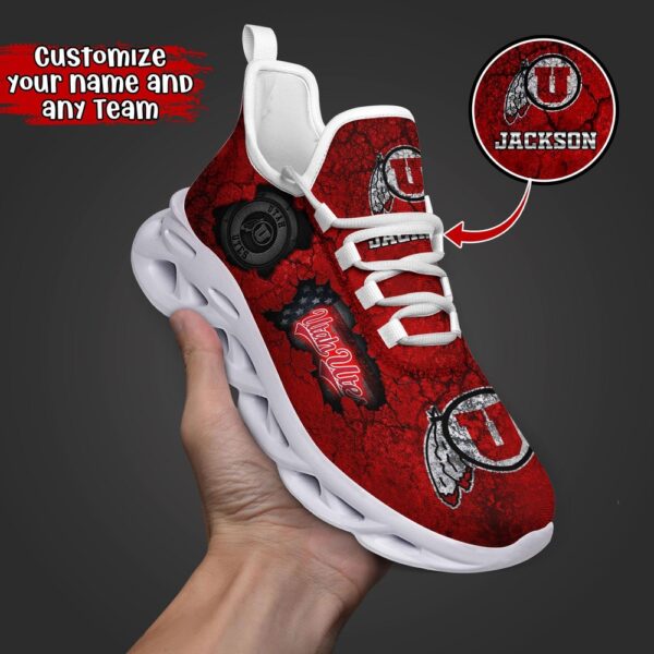 Customized NCAA Utah Utes Sneaker Max Soul Shoes Max Comfort Glide