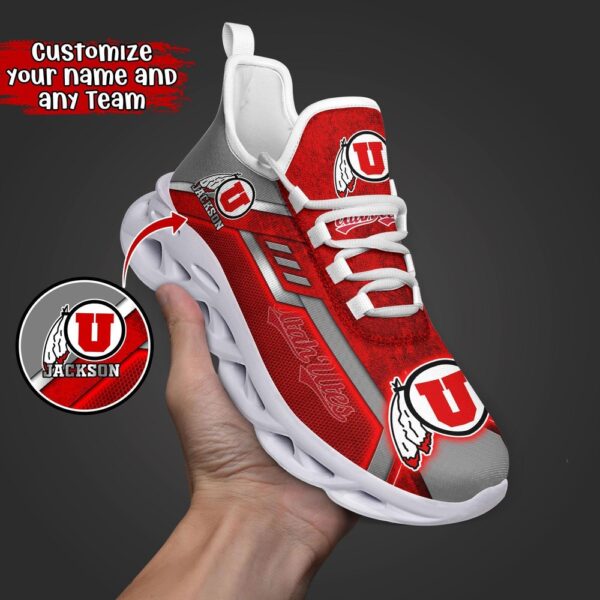 Customized NCAA Utah Utes Sneaker Max Soul Shoes Soulful Steps