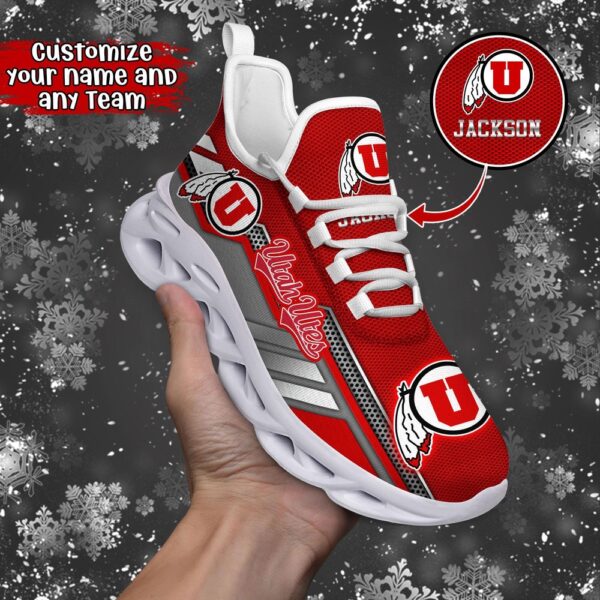 Customized NCAA Utah Utes Sneaker Max Soul Shoes Stride Chic Blissful Parade