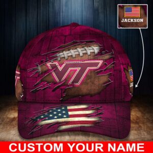 Customized NCAA Virginia Tech Hokies Baseball Cap Casual Elegance Threads 1 dryvjk.jpg