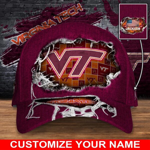 Customized NCAA Virginia Tech Hokies Baseball Cap Chic Vibes in Headwear