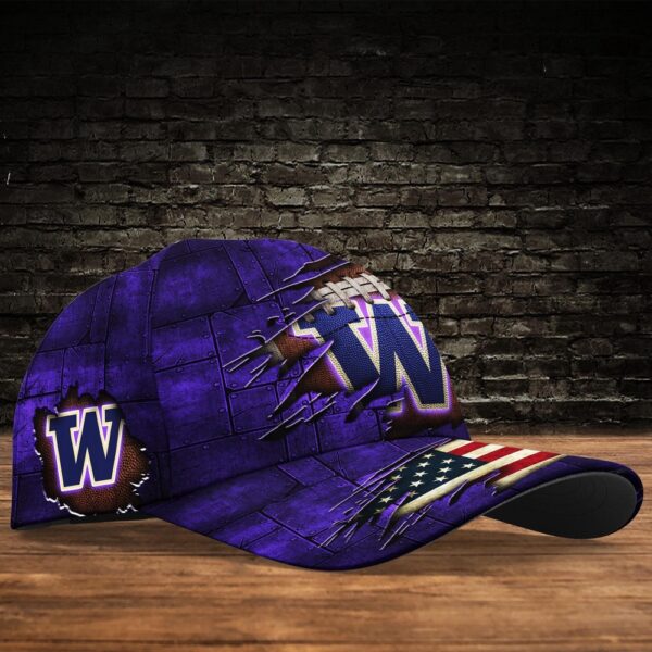 Customized NCAA Washington Huskies Baseball Cap Casual Elegance Threads