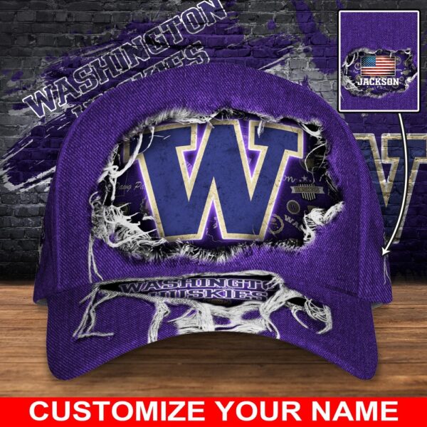 Customized NCAA Washington Huskies Baseball Cap Chic Vibes in Headwear