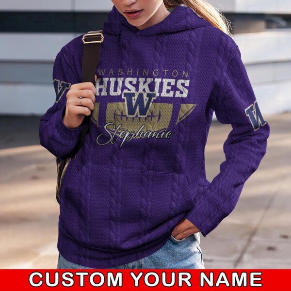 Customized NCAA Washington Huskies Hoodie 3D Chic Campus Layers For Fans