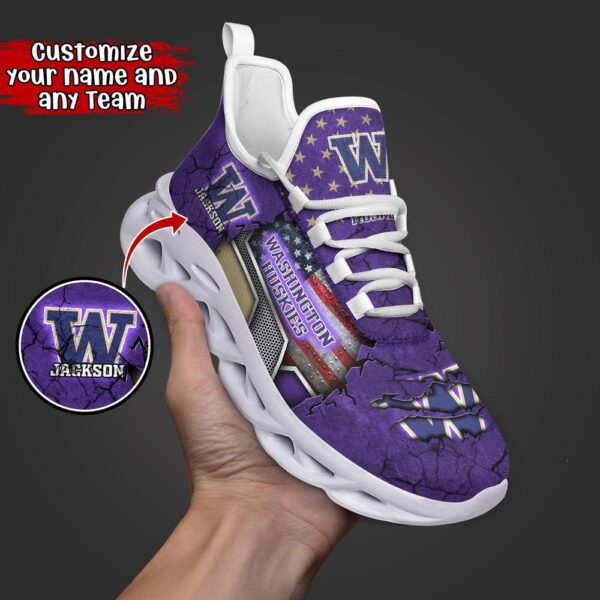 Customized NCAA Washington Huskies Sneaker Max Soul Shoes Stride In Style