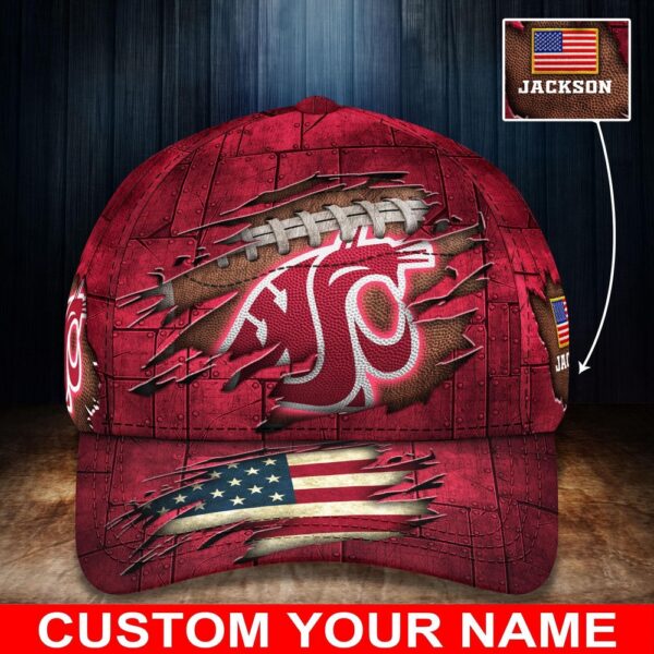 Customized NCAA Washington State Cougars Baseball Cap Casual Elegance Threads