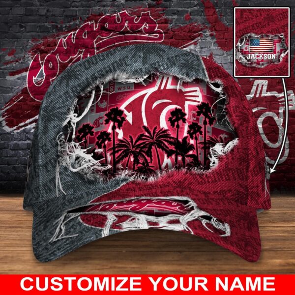 Customized NCAA Washington State Cougars Baseball Cap Sporty Elegance Vibes