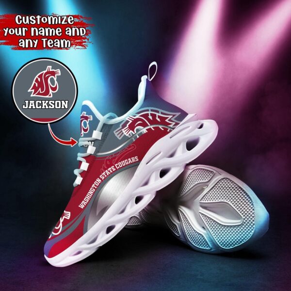 Customized NCAA Washington State Cougars Sneaker Max Soul Shoes Max Soul Motion