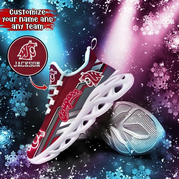 Customized NCAA Washington State Cougars Sneaker Max Soul Shoes Stride Stylishly