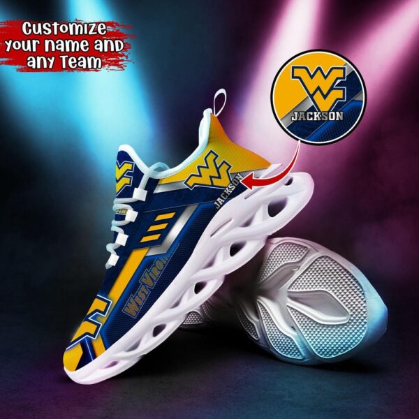 Customized NCAA West Virginia Mountaineers Sneaker Max Soul Shoes Soulful Steps