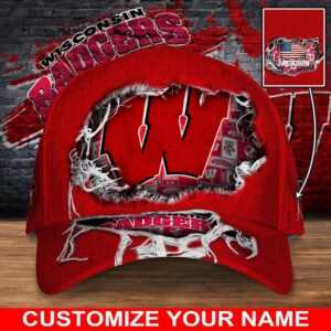 Customized NCAA Wisconsin Badgers Baseball Cap Chic Vibes in Headwear 1 hfal7f.jpg