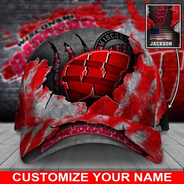 Customized NCAA Wisconsin Badgers Baseball Cap Signature Urban Style