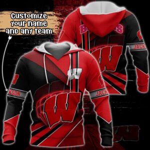 Customized NCAA Wisconsin Badgers Hoodie…