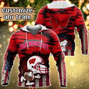 Customized NCAA Wisconsin Badgers Hoodie…