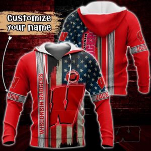 Customized NCAA Wisconsin Badgers Hoodie…