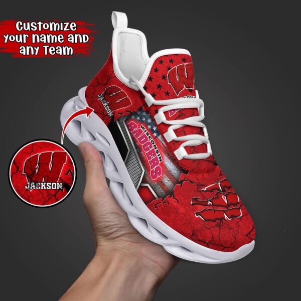 Customized NCAA Wisconsin Badgers Sneaker Max Soul Shoes Stride In Style