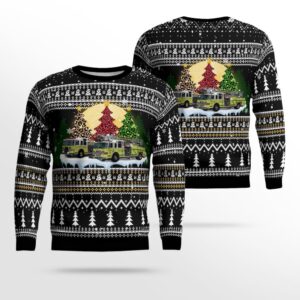 Egg Harbor City, NJ, Galloway Township Fire Department Pomona Volunteer Fire Company No.3 Christmas Ugly Sweater 3D