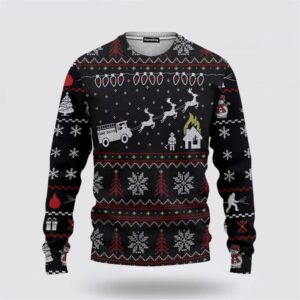 Firefighter Fire Dept Ugly Sweater