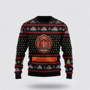 Firefighter Lover Ugly Christmas Sweater
