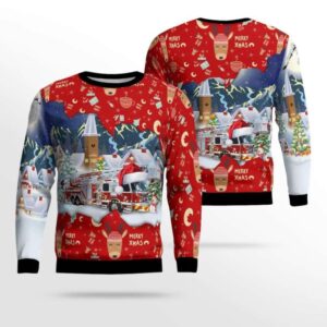 Florida Sarasota County Fire Dept Ugly Christmas Sweater