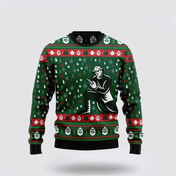 Get Festive With The Awesome Firefighter Ugly Sweater