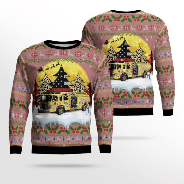 Hayfield Fire Department 3D Ugly Christmas Sweater