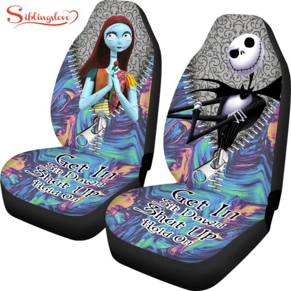 Jack And Sally Disney Halloween Car Seat Covers