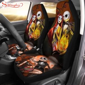 Jack Skellington And Sally Halloween Nightmare Couple Car Seat Covers