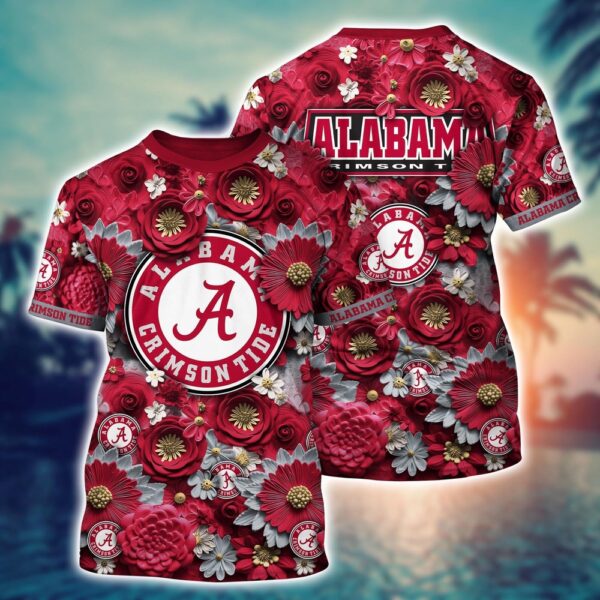 NCAA Alabama Crimson Tide 3D T-Shirt Athletic Aura Trends For Sports Fans