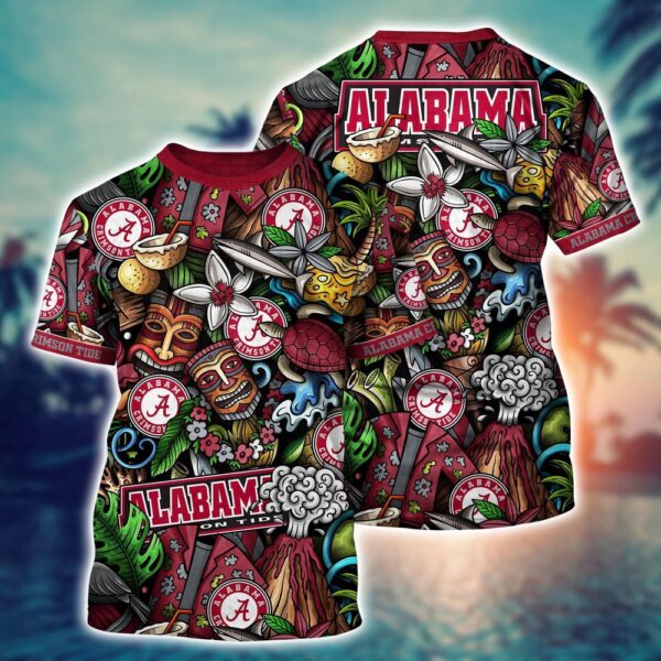 NCAA Alabama Crimson Tide 3D T-Shirt Athletic Style For Fans