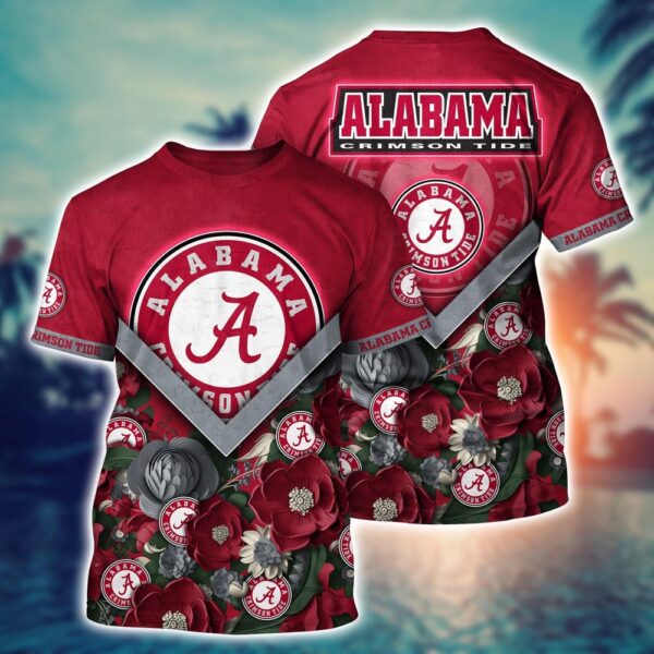 NCAA Alabama Crimson Tide 3D T-Shirt Champion Comfort Fashion For Sports Fans