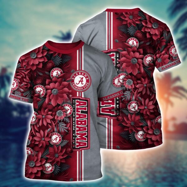 NCAA Alabama Crimson Tide 3D T-Shirt Signature Style Elegance For Sports Fans