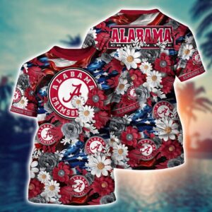 NCAA Alabama Crimson Tide 3D T-Shirt Sporty Elegance For Fans