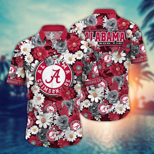 NCAA Alabama Crimson Tide Hawaiian Shirt Blossom Burst Bliss For Sports Fans