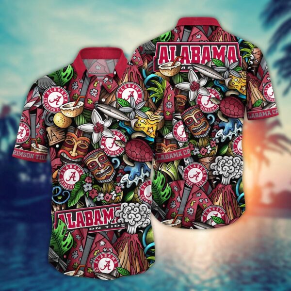 NCAA Alabama Crimson Tide Hawaiian Shirt Goal Line Glory Gift For Fans