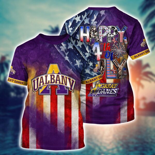 NCAA Albany Great Danes 3D T-Shirt Athletic Trends For Fans