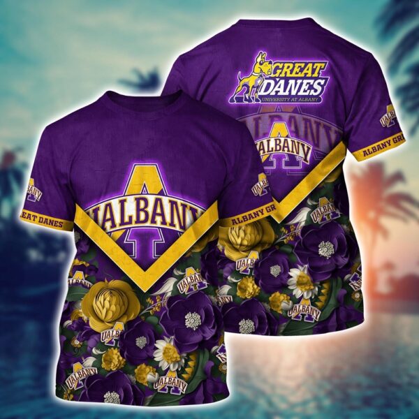 NCAA Albany Great Danes 3D T-Shirt Sporty Elegance Bliss For Sports Fans