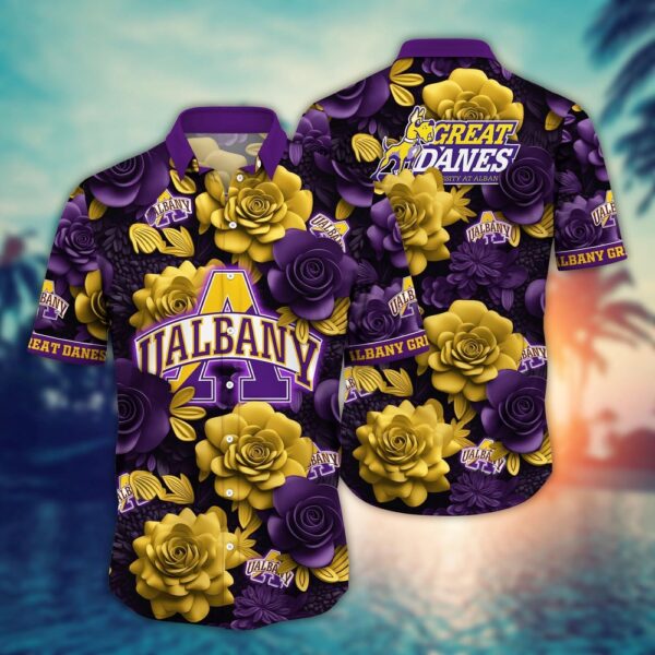 NCAA Albany Great Danes Hawaiian Shirt Campus Carnival For Sports Fans