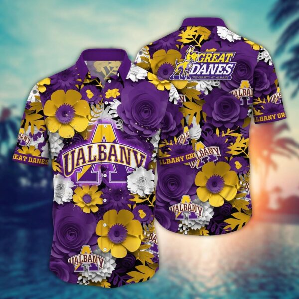 NCAA Albany Great Danes Hawaiian Shirt Grandstand Gala For Fans